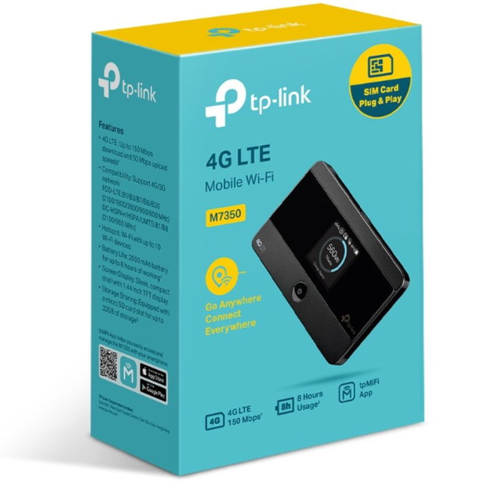 TP-Link M7350 Módem Inalámbrico 4G LTE Negro